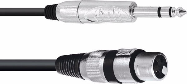 Omnitronic Adapterkabel 2,0 m XLR(F)/6,3mm Klinke (2 m, XLR, 6.3mm Klinke (Jack)), Audio Kabel