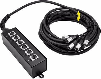 Omnitronic Multicore Stagebox MUS-610 6IN 10m, Audio Kabel