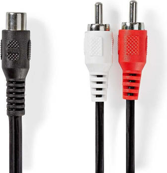 Nedis Subwoofer-Kabel 2 x Cinch-Stecker - Cinch-Buchse 0,2 m (0.20 m), Audio Kabel