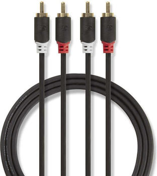 Nedis Audiokabel Stereo 2x Cinch-Stecker (10 m), Audio Kabel