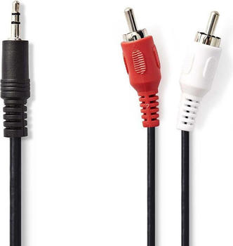 Nedis Audiokabel Stereo Mach oder 3,5 mm - 2 x Cinchstecker (2 m), Audio Kabel