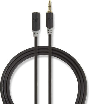 Nedis CABW22050AT50 Audio-Kabel 5 m 3.5mm Anthrazit (5 m, 3.5mm Klinke (AUX)), Audio Kabel