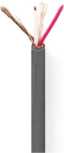 Nedis Mikrofonkabel 2X 0.23 mm² Kupfer 100.0 m rund PVC Dunkelgrau Rolle (100 m), Audio Kabel