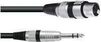 Omnitronic 30225195 XLR Adapterkabel [1x XLR-Stecker 3 polig - 1x Klinkenstecker 6.3