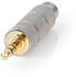 Nedis Stereo Audio Adapter 3.5 mm Male 6.35 mm Female Gold Plated Straight Metal Gold / Metal 1 pcs, Video Converter