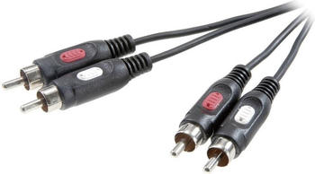SpeaKa Professional Audiokabel 2x Cinch 1.5 m (1.50 m, Cinch), Audio Kabel