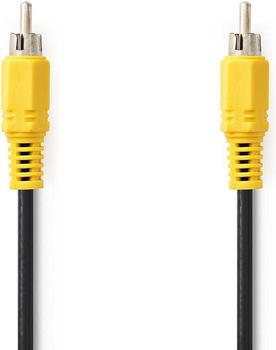 Nedis Composite-Videokabel RCA RCA Vernickelt 480p 2.00 m Rund PVC Schwarz Label (2 m), Audio Kabel
