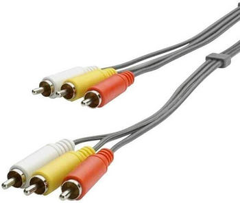SpeaKa Professional Verbindungskabel 3x Cinch (3 m, Cinch), Audio Kabel