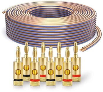 PureLink 30m 2x2,5mm&sup2; OFC Vollkupfer Hifi Lautsprecher Boxen Kabel Set