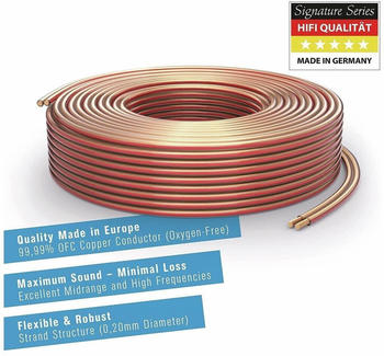 PureLink 25m HiFi Boxen Lautsprecher kabel 2 x 1,5mm² 99,9% OFC Vollkupfer 0,20mm Litze PureLink 25m HiFi Boxen Lautsprecher kabel 2 x 1,5mm² 99,9% OFC Vollkupfer 0,20mm Litze