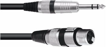 Omnitronic Adapterkabel XLR(F)/Klinke stereo 0,9m sw (0.90 m), Audio Kabel