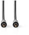 Nedis Optical audio cable TosLink Male, 5m, round, braided - Gray With Metal (5 m), Audio Kabel