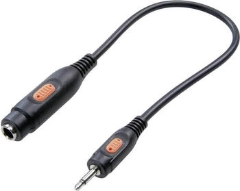 SpeaKa Professional Klinke Adapter Klinkenstecker 3.5 mm Klinkenbuchse 6.3 mm, Audio Adapter