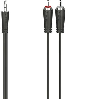 Hama Audio-Kabel 3,5-mm-Klinken-Stecker - 2 Cinch-Stecker Stereo 5,0 m Schwarz