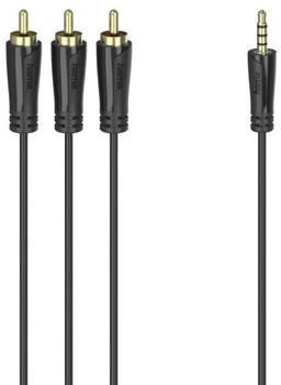 Hama Verbindungskabel 3,5-mm-Klinken-Stecker 4-pol. - 3 Cinch-Stecker 1,5 m