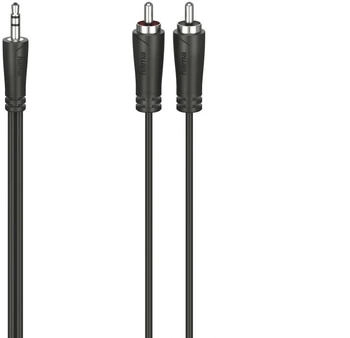 Hama Audio-Kabel 3,5-mm-Klinken-Stecker - 2 Cinch-Stecker Stereo 0,75 m Schwarz
