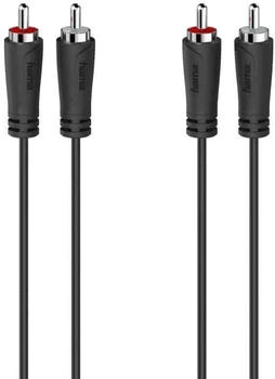 Hama Audio-Kabel 2 Cinch-Stecker - 2 Cinch-Stecker 1,5 m Schwarz