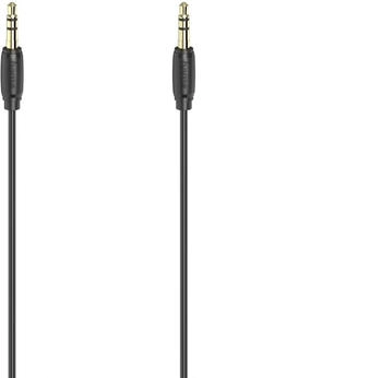 Hama Audio-Kabel 3,5-mm-Klinken-St. - St. Stereo vergoldet ultradünn 0,5 m Schwarz