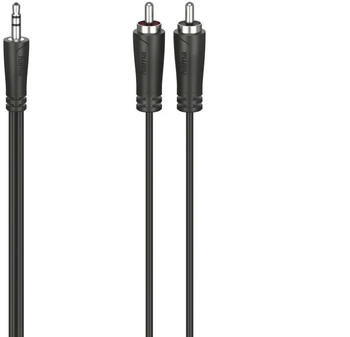 Hama Audio-Kabel 3,5-mm-Klinken-Stecker - 2 Cinch-Stecker Stereo 3,0 m Schwarz