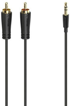 Hama Audio-Kabel 3,5-mm-Klinken-Stecker - 2 Cinch-Stecker Stereo verg. 1,5 m Schwarz