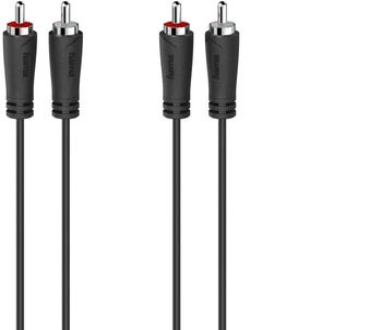 Hama Audio-Kabel 2 Cinch-Stecker - 2 Cinch-Stecker 5,0 m Schwarz