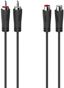 Hama Audio-Verlängerungskabel 2 Cinch-Stecker - 2 Cinch-Kupplungen 3,0 m Schwarz