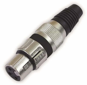 Omnitronic XLR-Buchse 3-polig schwarz 10 Stück (XLR Socket Three Pin bk 10x)