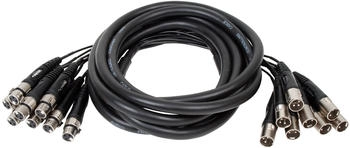 LightmaXX MC-08 8-fach Multicore 5m XLR-female/XLR-male (HTML-001BK 5M)