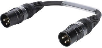 Sommer Cable Adapterkabel XLR(M)/XLR(M) 0,15m sw (3030741R)