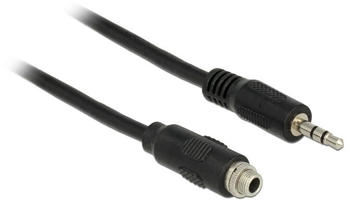 DeLock 85116 1m Kabel Audio Klinke 3,5mm Buchse zum Einbau auf Audio Klinke 3,5mm Stecker 3 Pin