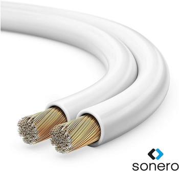 Sonero Lautsprecherkabel 2x0,75mm² CCA 30,0m weiß (S-SC2075W-30)