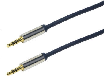 LogiLink CA10050 0,5m Audio Anschlusskabel 3.5 Stereo dunkelblau