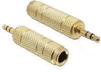 Delock Audio Adapter 3,5mm Stereo - 6,3mm Stereo St/bu Gold (65360)
