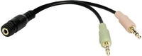 LogiLink CA0020 Klinke Audio Adapter [1x Klinkenbuchse 3.5 mm - 2x Klinkenstecker 3.5