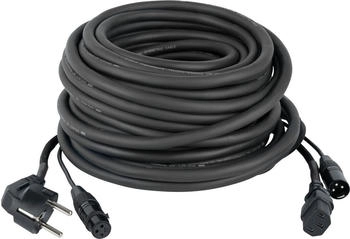 DAP FP-08 AUDIO Power/Signal Kabel Schutzkontaktm zu IEC-F & XLR-F zu XLR-M 15m schwarz (FP0815B)