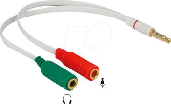 DeLock 65447 Adapter Klinkenstecker 3,5mm auf 2 x Klinkenbuchse 3,5mm (4043619654475)