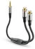 Sonero Premium Audio Adapter 0,20m 3,5mm Klinke Stecker auf 2x Cinch Buchse schwarz (S-ACA003)