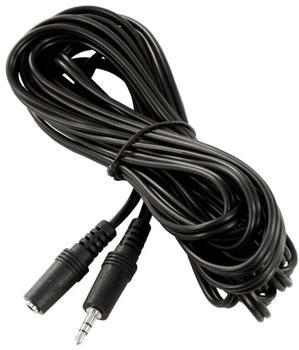 LogiLink Audio-Kabel 3,5mm 3-Pin/M zu 3,5mm 3-Pin/F schwarz 5m (CA1055)