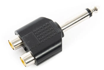 LightmaXX Adapter 2x Cinch an Klinke 6,3 mm mono (AT-240)