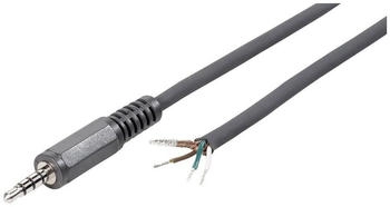 TRU Components 1578956 Klinken-Steckverbinder 3.5mm Stecker gerade Polzahl: 4 Stereo Schwarz 1St.
