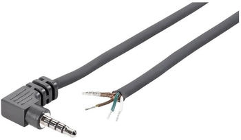 TRU Components 1579003 Klinken-Steckverbinder 3.5mm Stecker gewinkelt Polzahl: 4 Stereo Schwarz 1St.