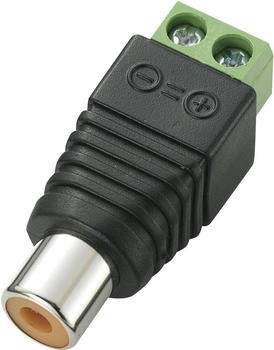 TRU Components 739817 Cinch-Steckverbinder Buchse gerade Polzahl: 2 Schwarz 1 St.