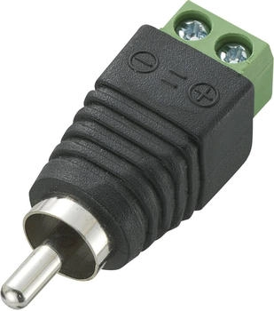 TRU Components Cinch-Steckverbinder mit Schraubanschluss Audio Stecker Schwarz