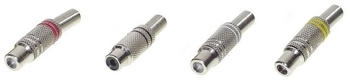 TRU Components 4er Multipack 1601059 Cinch-Steckverbinder Kupplung gerade