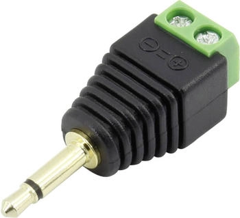 TRU Components 1386611 Klinken-Steckverbinder 3.5 mm Stecker gerade Polzahl: 2 Mono Schwarz 1 St.