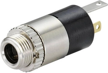 TRU Components TC-9465724 Klinken-Steckverbinder 3.5mm Buchse Einbau vertikal Polzahl: 3 Stereo Schwarz 5 Stück