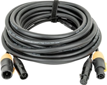 DAP FP23 Hybridkabel - Power Pro True & 5-poliger XLR - DMX / Stromversorgung 15 m (FP2315)