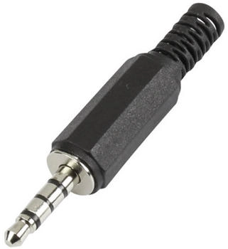 TRU Components 595196 Klinken-Steckverbinder 3.5mm Stecker gerade Polzahl: 4 Stereo Schwarz 3 Stück