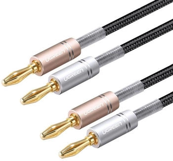Ugreen 1 Meter Zweikanal-Lautsprecherkabel mit Bananenstecker Kabel Adapter (B-2830)