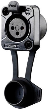 REAN AV RRX3F-Z-012-1 XLR-Steckverbinder Buchse Einbau Polzahl: 3 Schwarz 1 St.